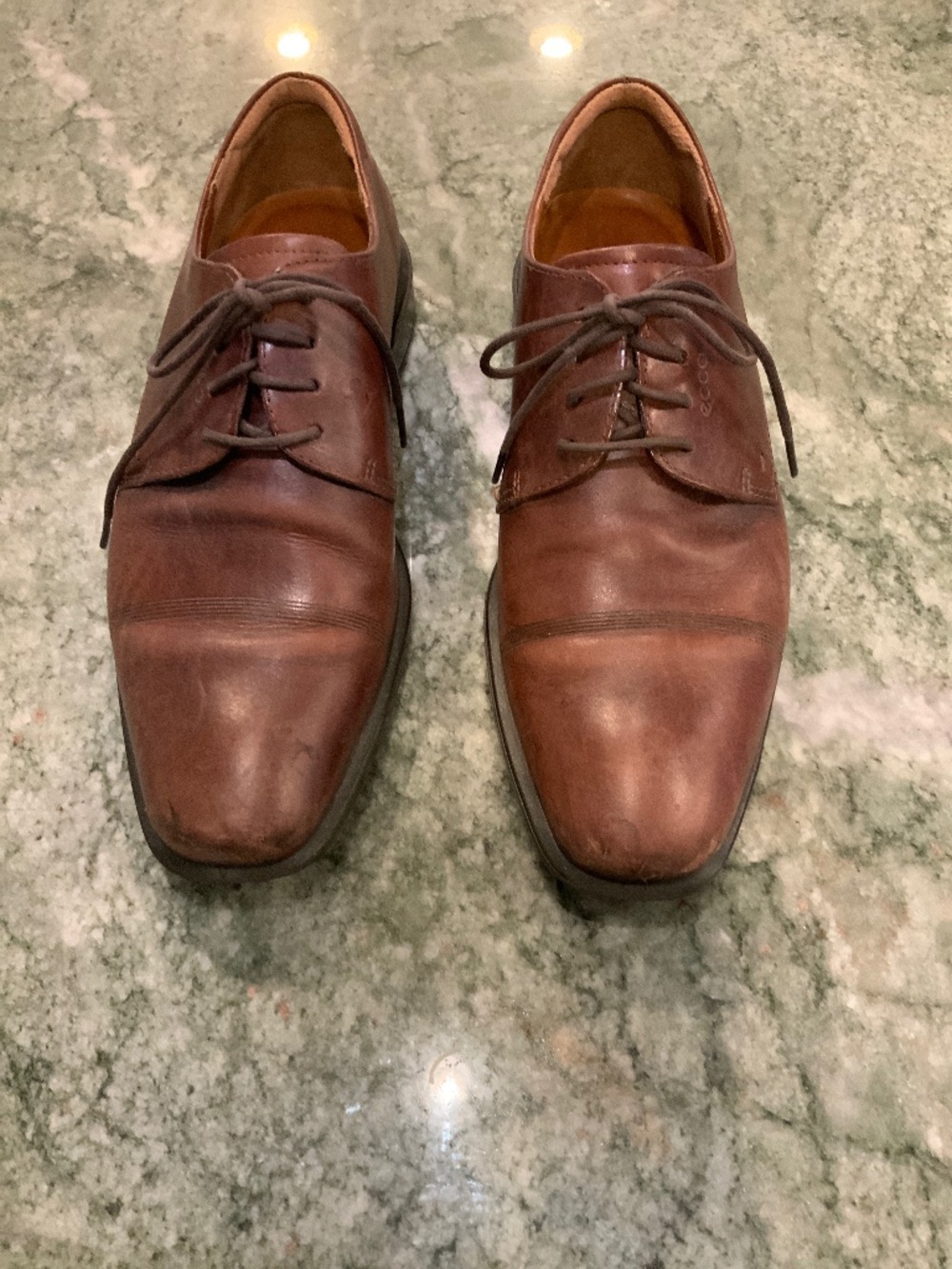 Men’s ECCO Leather Derby Shoes Size 42 UK. 8-8.5 US